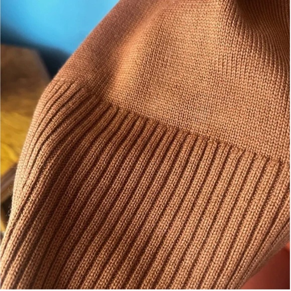 Brown extra-long responsible merino wool scarf NWT - Picture 4 of 13